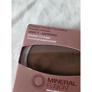 Mineral Fusion Pressed Powder Base Deep 7 Espresso 1 Buildable Compact .32 oz.